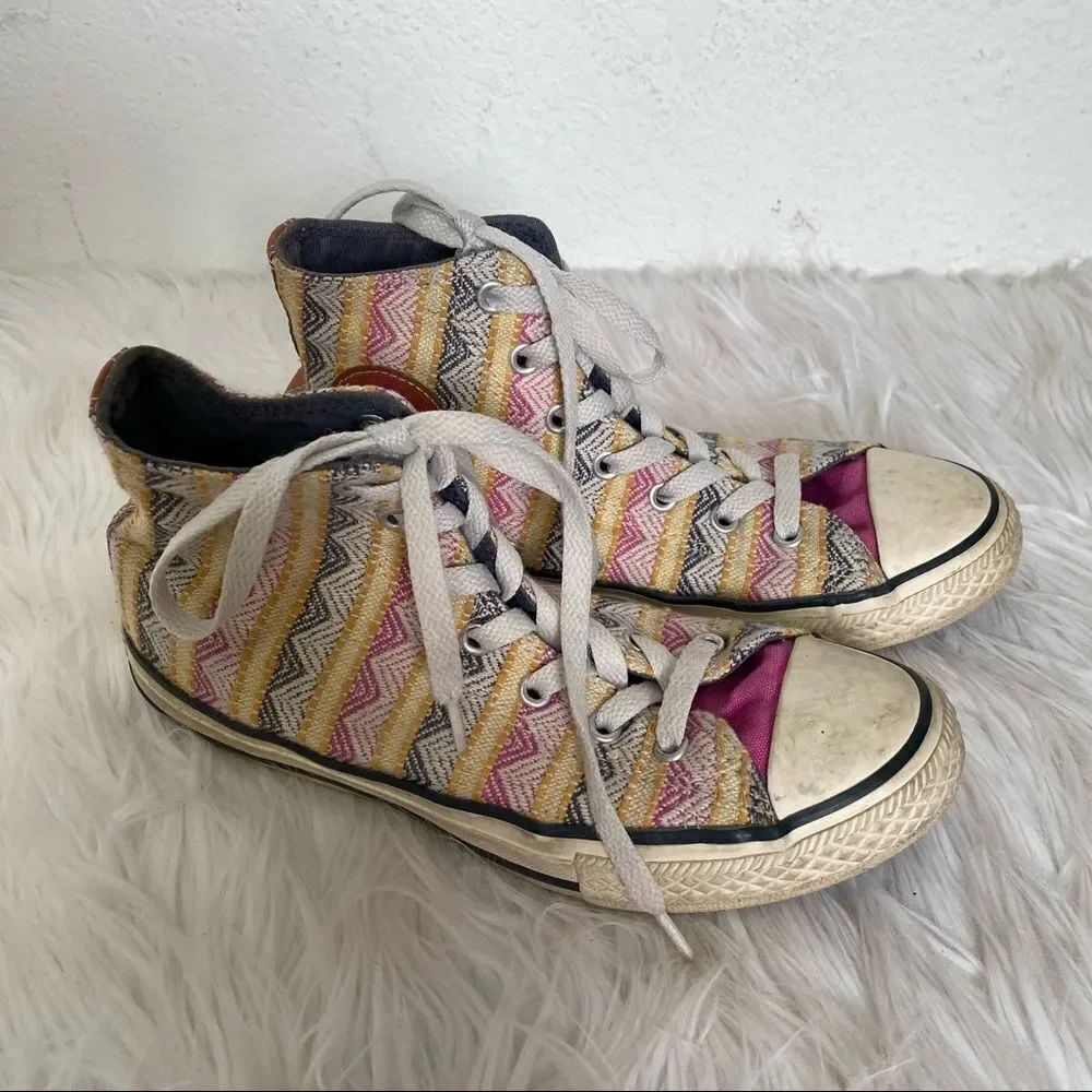 Converse Chuck Taylor All Star Chevron Zig Zag High Top Sneakers 3.5 EUR 35.5